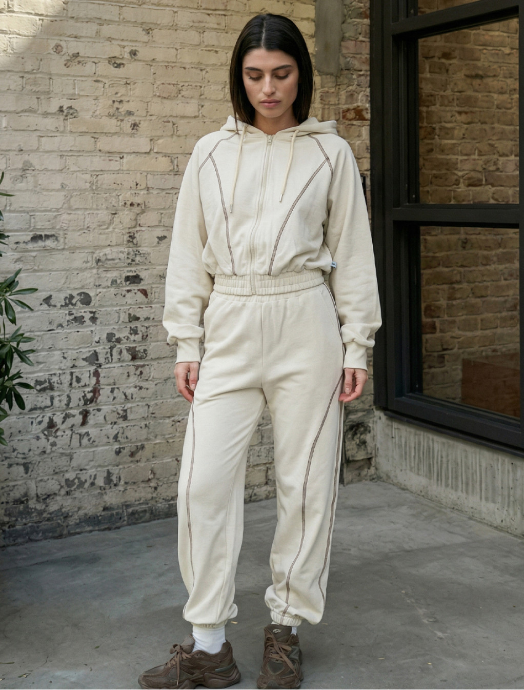 Komplet Staff so light beige zip oversize