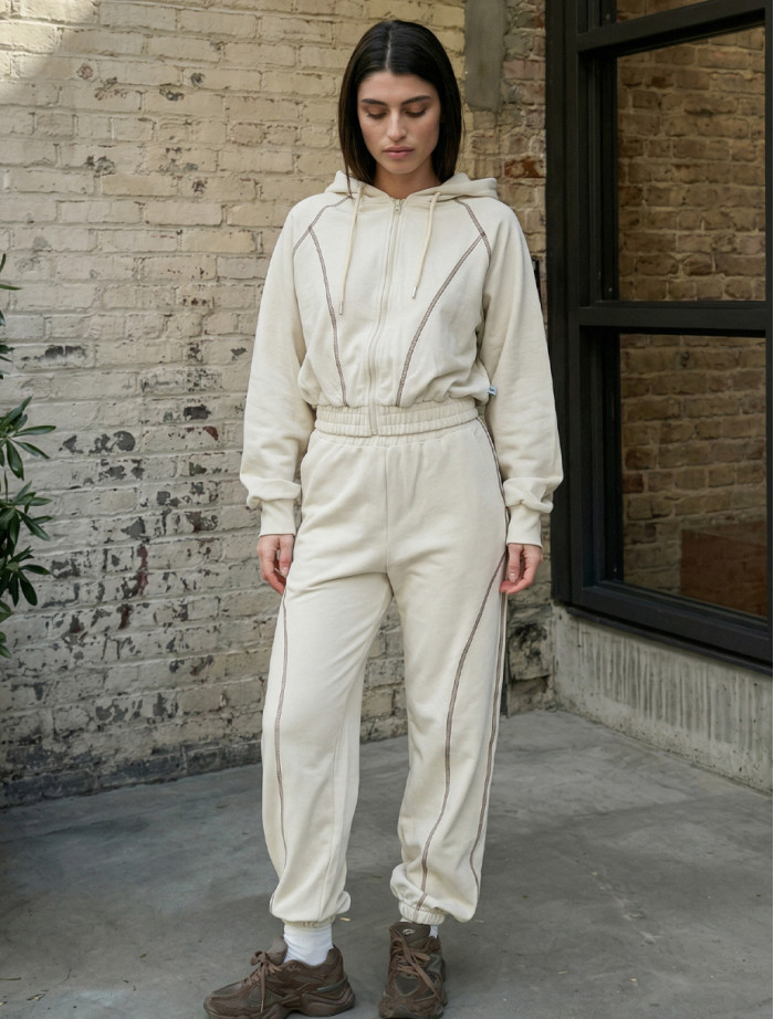 Komplet Staff so light beige zip oversize