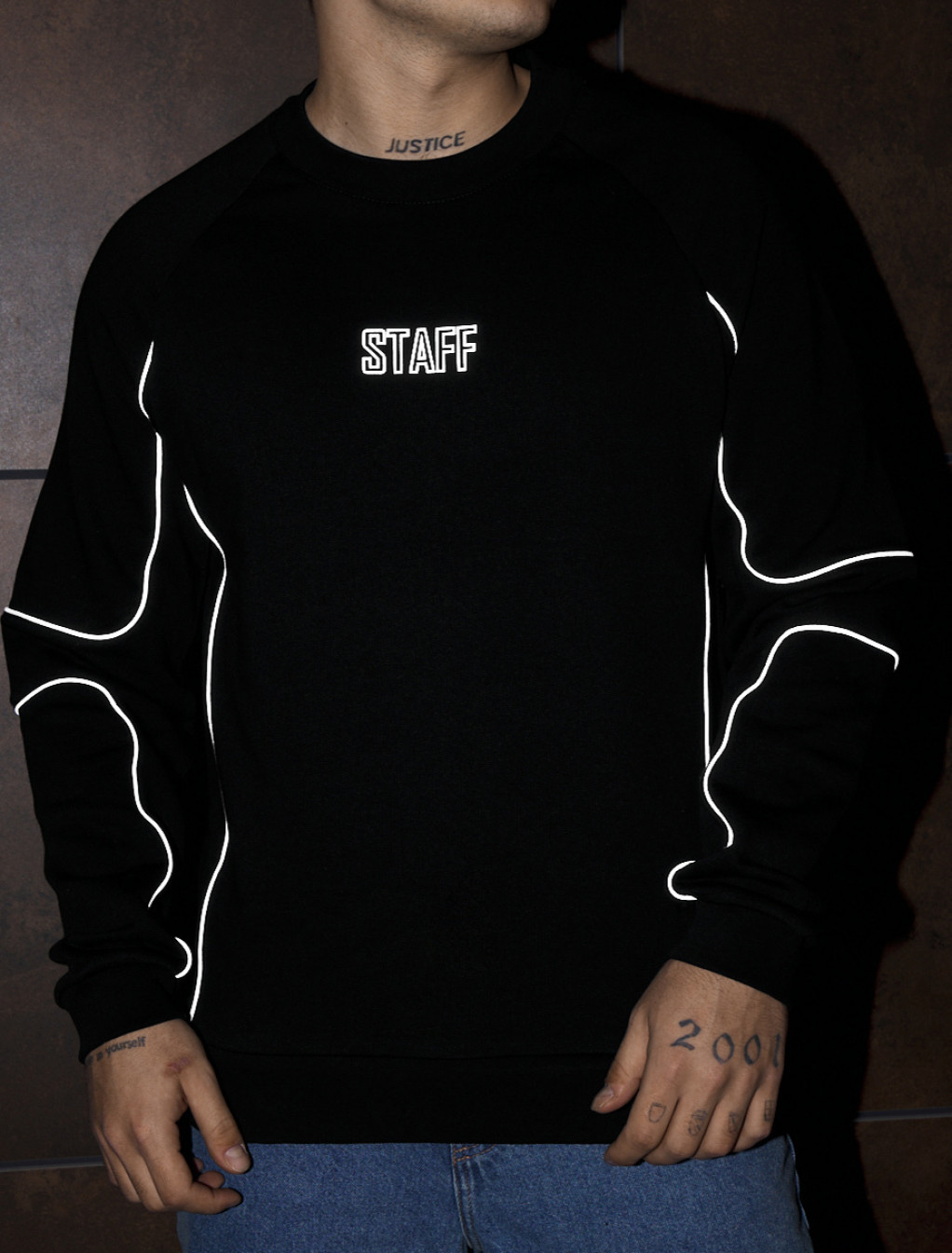 Bluza Staff black logo reflective