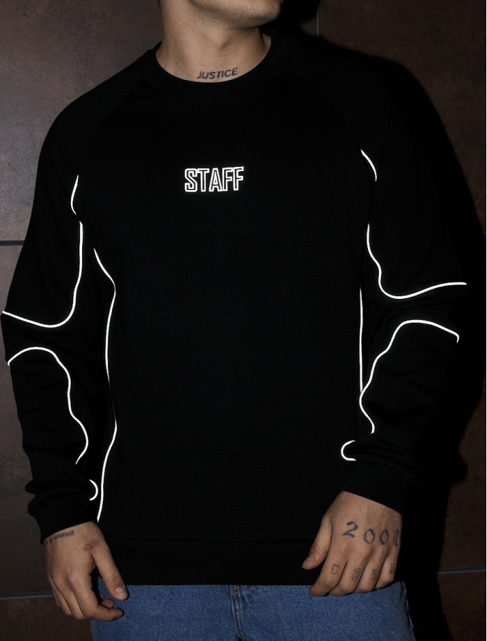 Bluza Staff black logo reflective