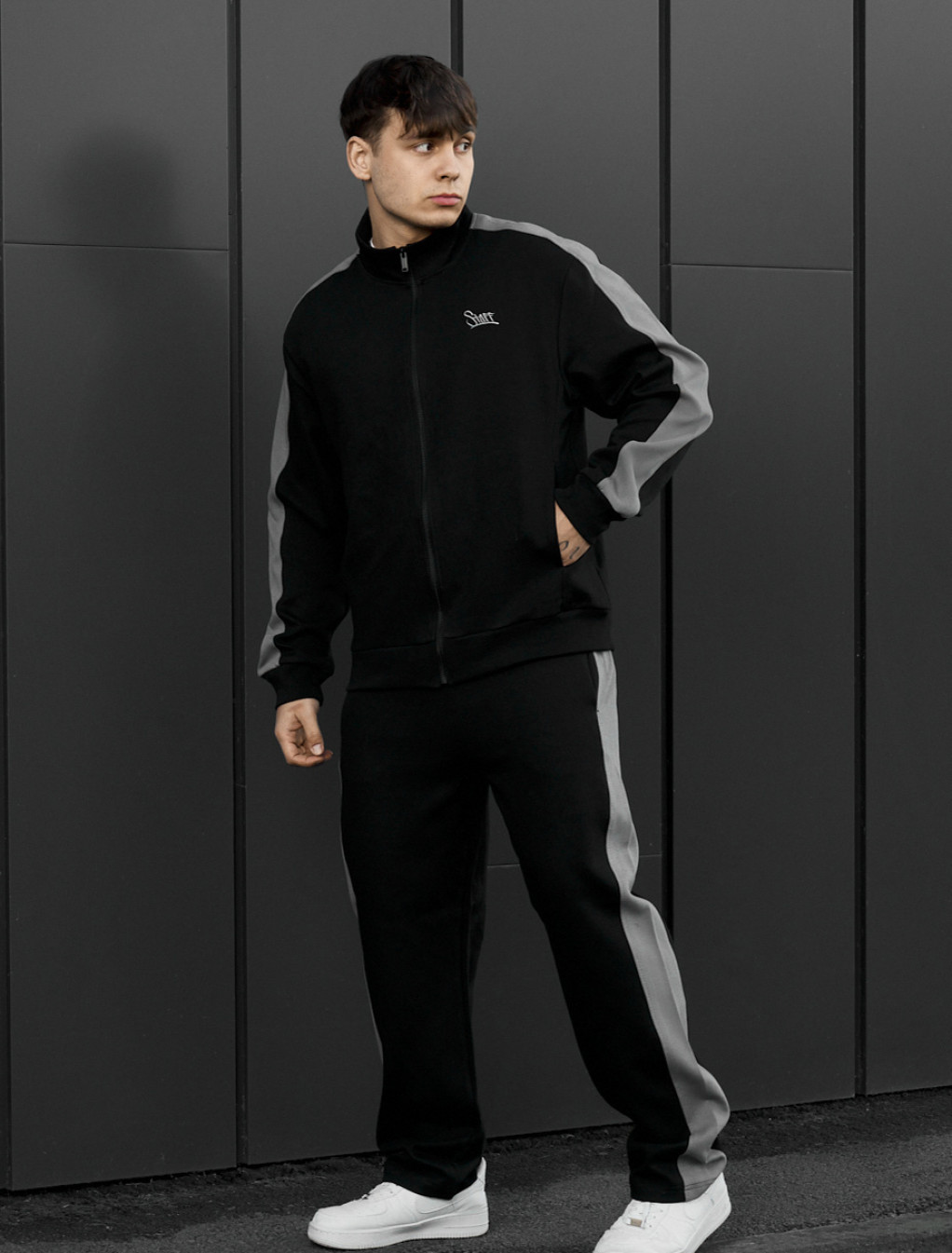 Dres Staff el zip logo black & gray