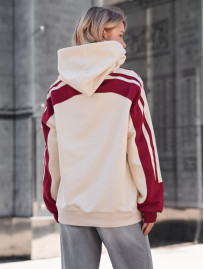 Bluza Staff pas logo milk & bordo