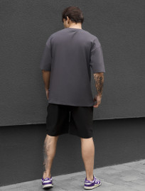 Komplet koszula + spodenki Staff patt dark gray & black