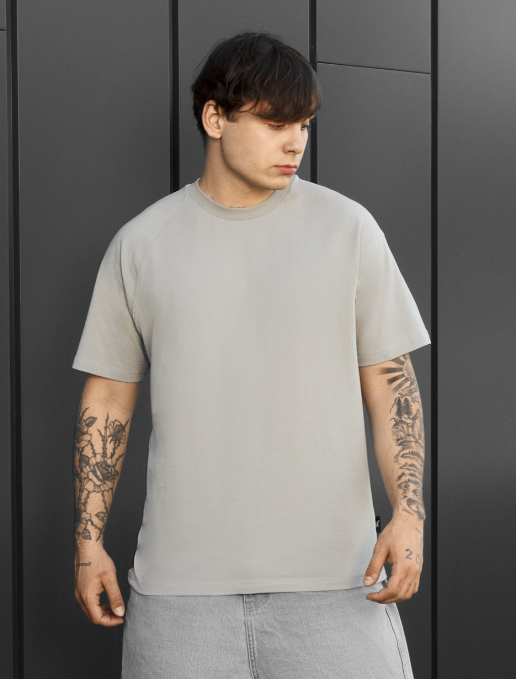 Koszulka Staff light gray reglan