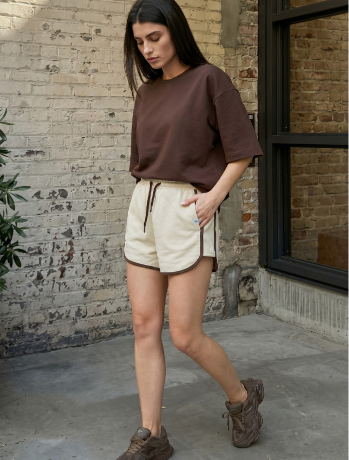 Spodenki Staff af light beige & brown