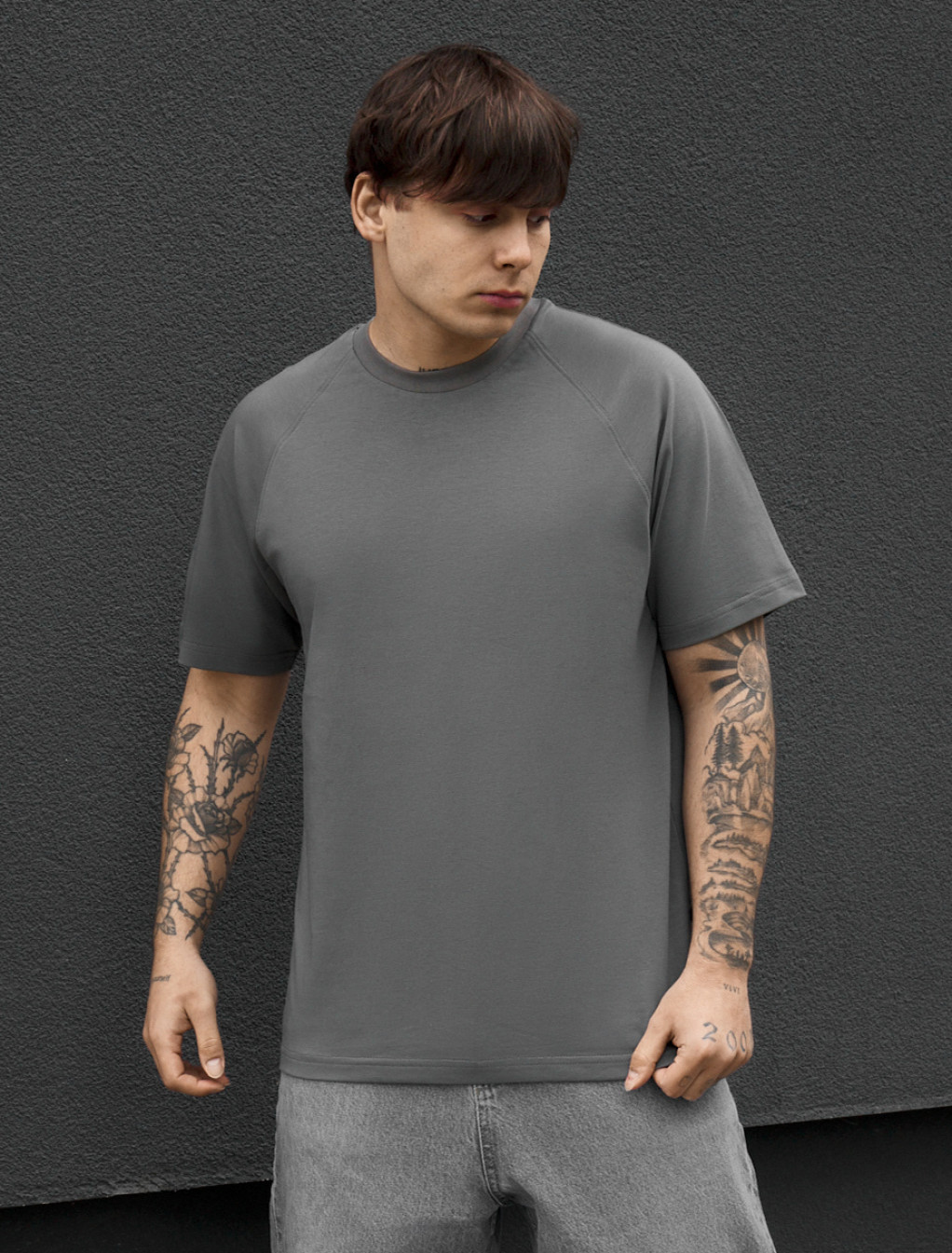 Koszulka Staff dark gray reglan