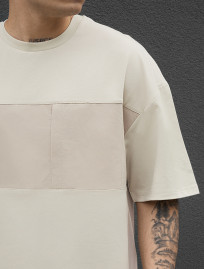Komplet koszulka + spodenki Staff patt light beige
