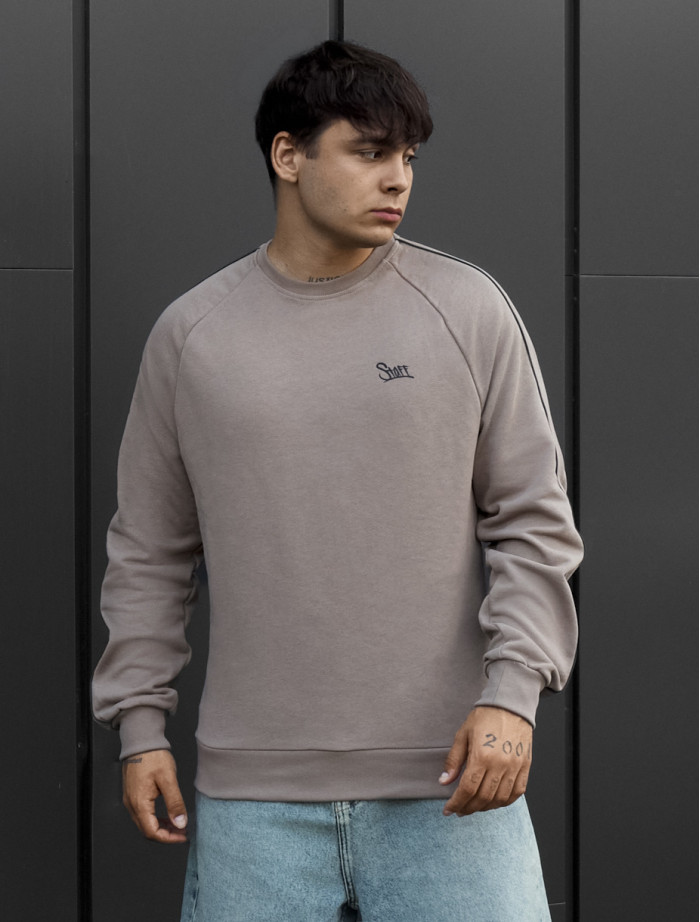 Bluza Staff beige logo reflective