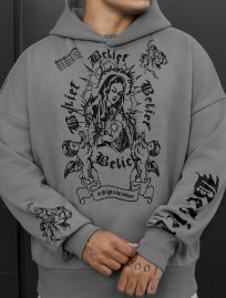 Bluza Staff gray belief oversize fleece