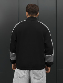 Olimpijka Staff black & gray logo oversize fleece