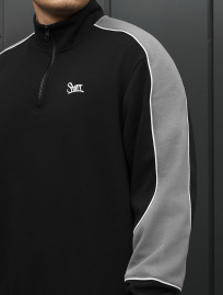 Olimpijka Staff black & gray logo oversize fleece