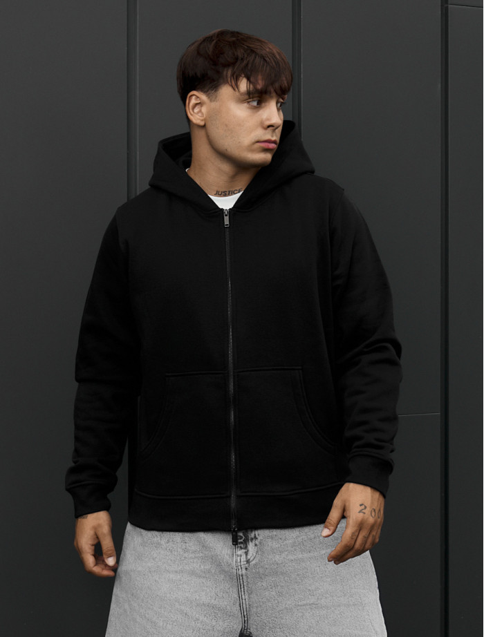 Bluza Staff zip black fleece