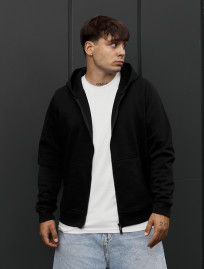 Bluza Staff zip black fleece