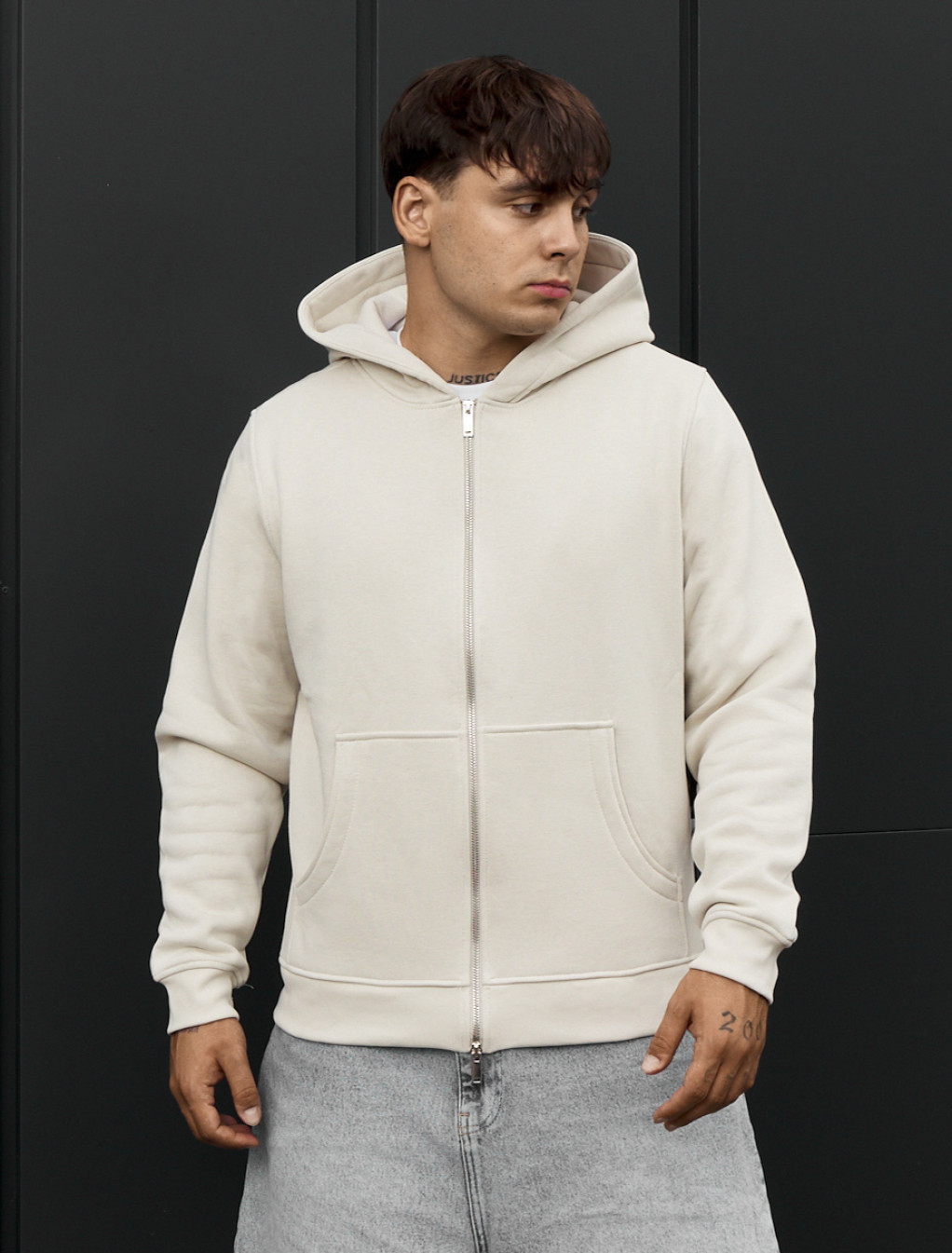 Bluza Staff zip milk fleece