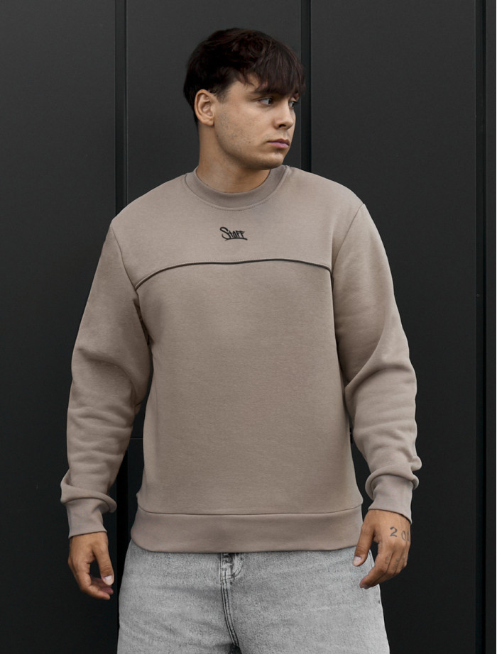 Bluza Staff logo beige reflective fleece