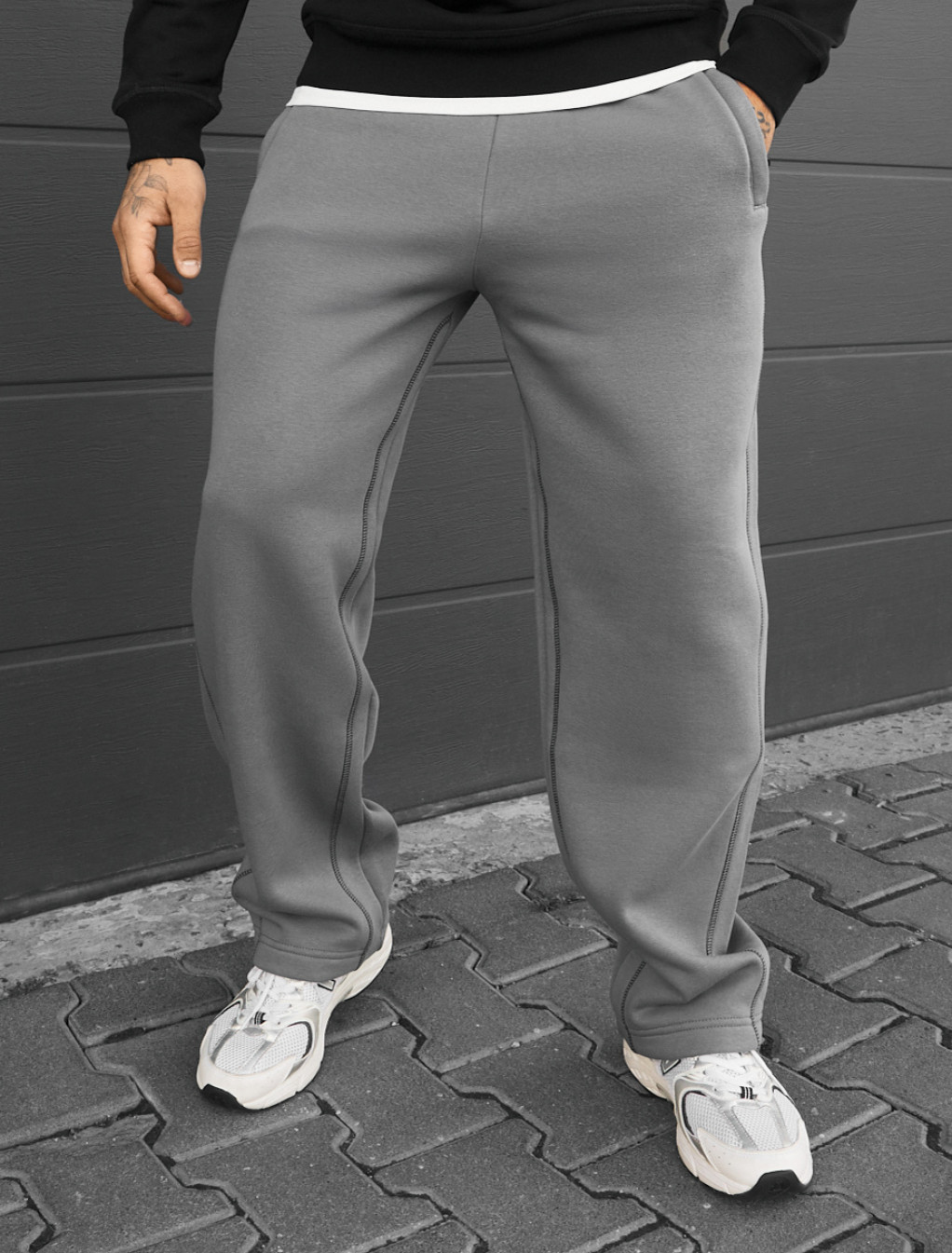 Spodnie dresowe Staff kl gray fleece