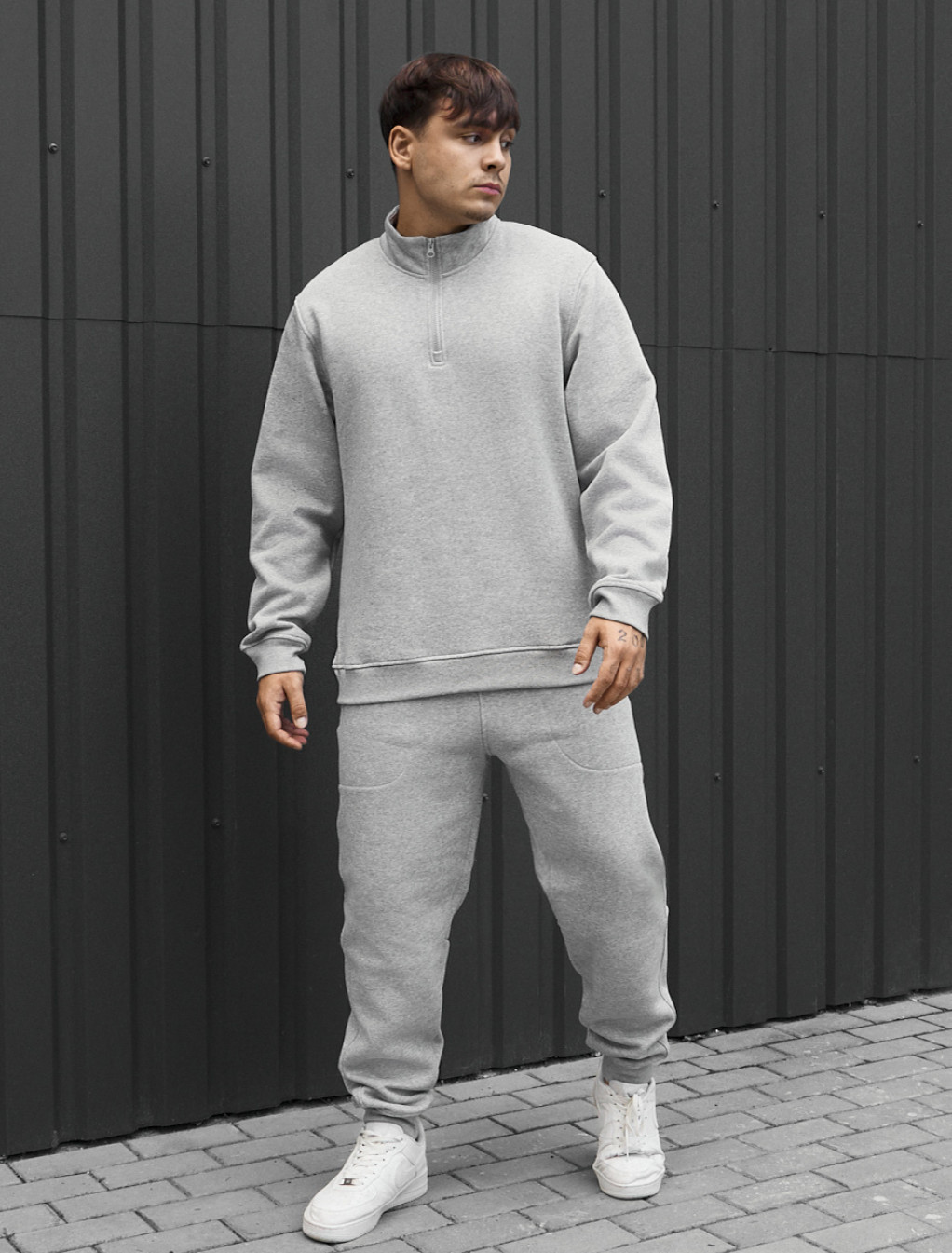 Dres Staff zeu gray melange fleece