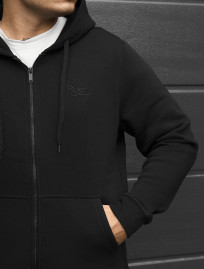Bluza Staff vi zip logo black fleece