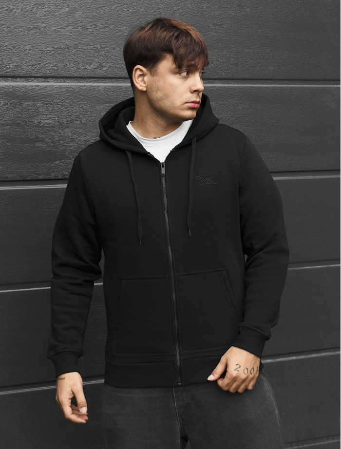 Bluza Staff vi zip logo black fleece