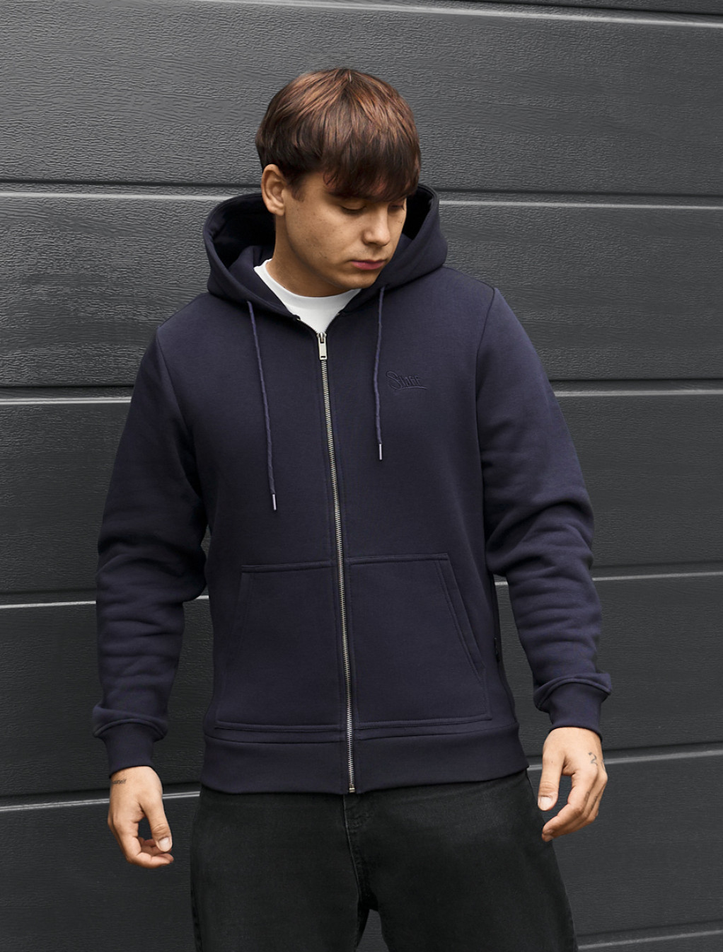 Bluza Staff vi zip logo navy fleece