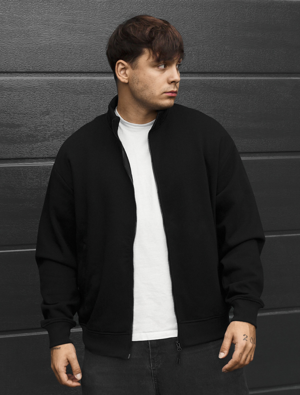 Olimpijka Staff chi zip black oversize fleece