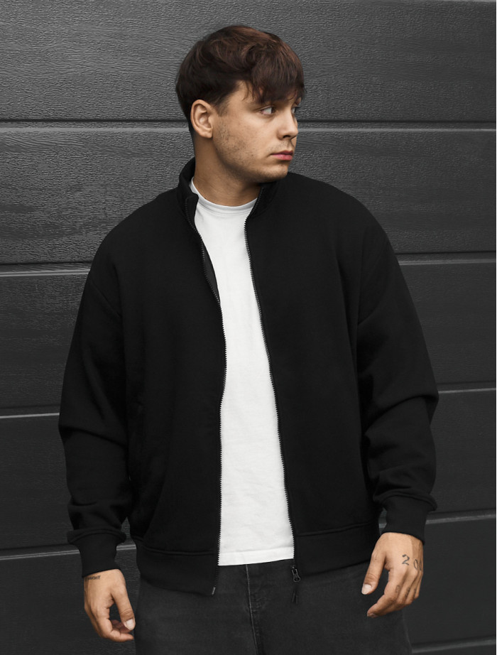 Olimpijka Staff chi zip black oversize fleece