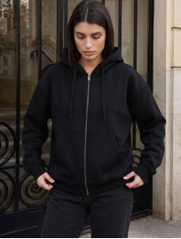 Bluza Staff fiz zip black oversize fleece