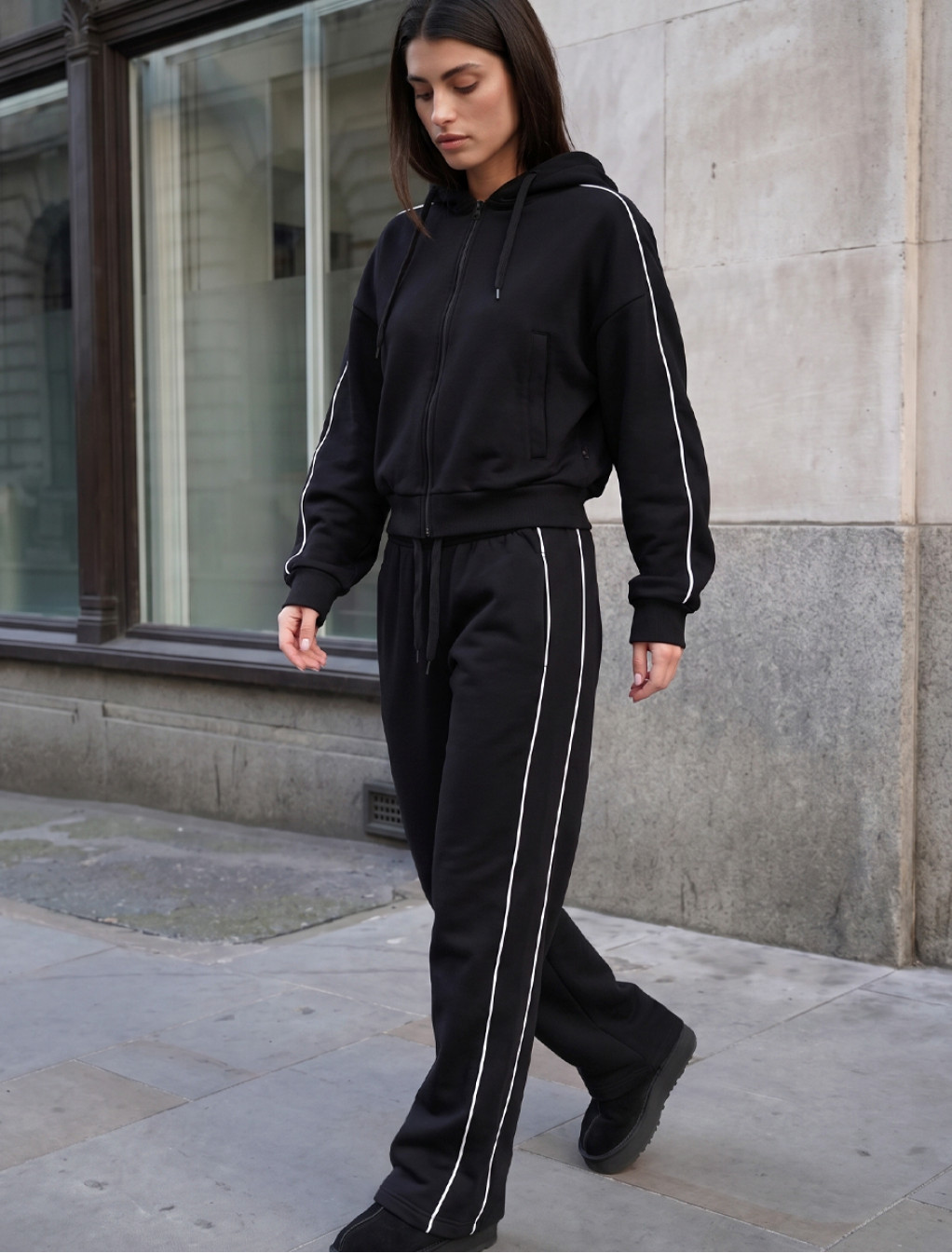 Dres Staff rul zip black oversize fleece