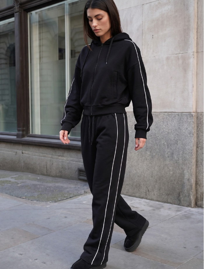 Dres Staff rul zip black oversize fleece
