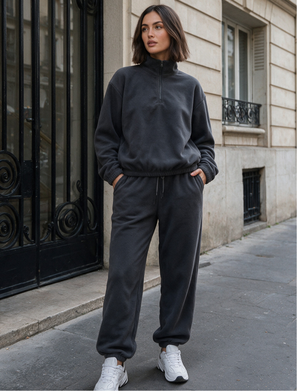 Dres Staff lio dark gray oversize fleece