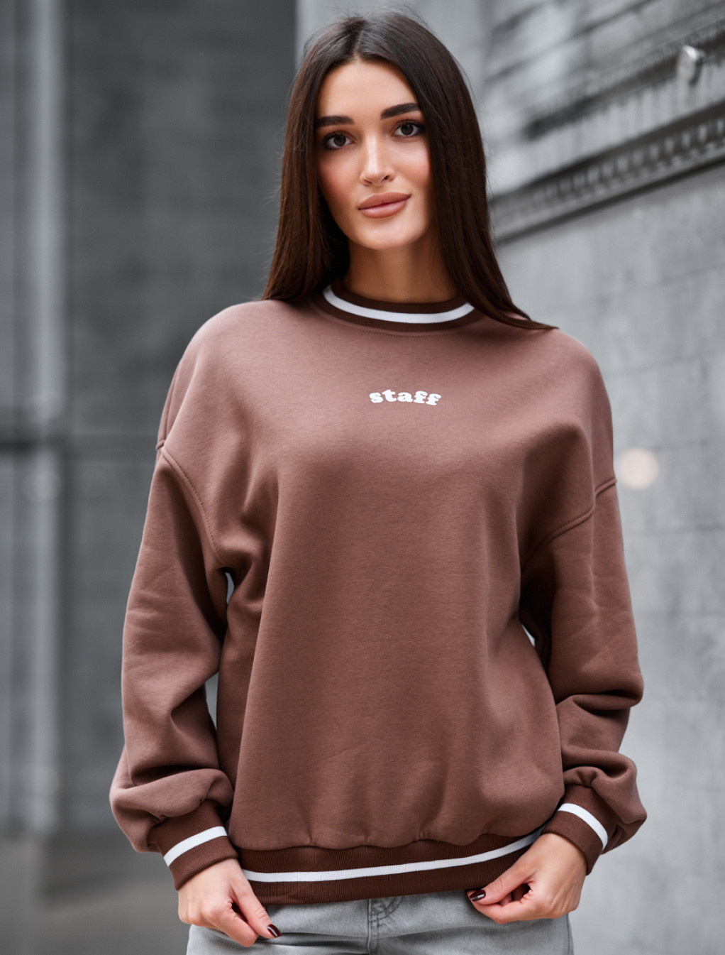 Bluza Staff brown fleece
