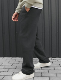 Spodnie dresowe Staff jot dark gray fleece