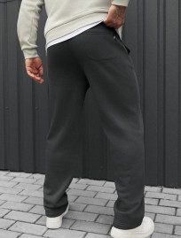 Spodnie dresowe Staff jot dark gray fleece