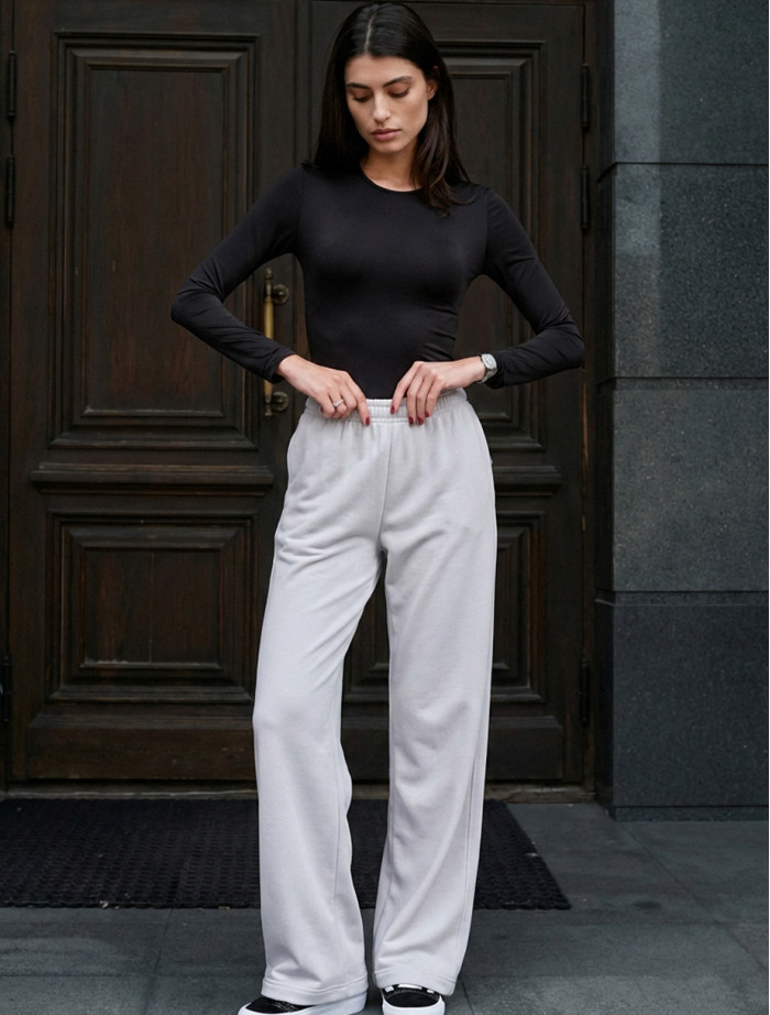 Spodnie dresowe Staff mon light gray