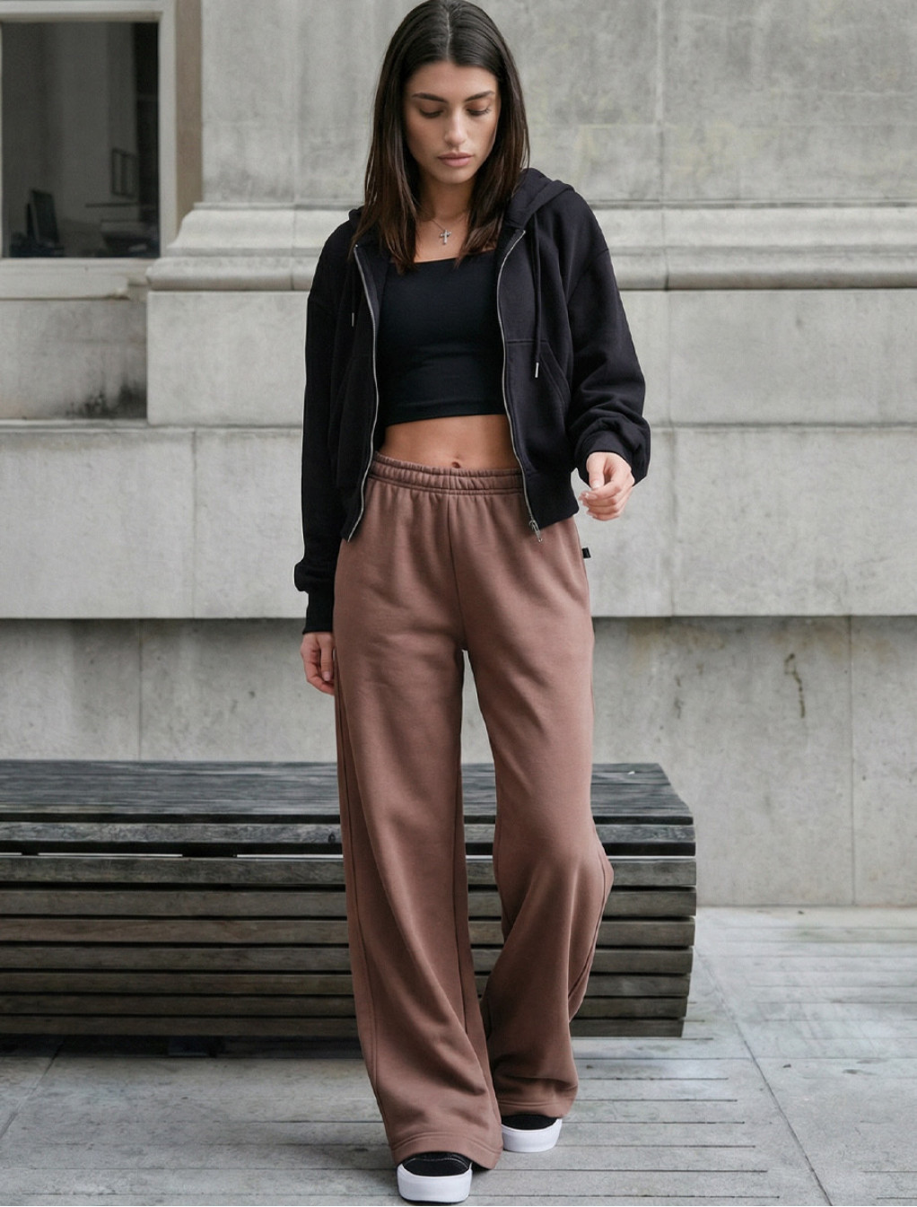 Spodnie dresowe Staff mon brown