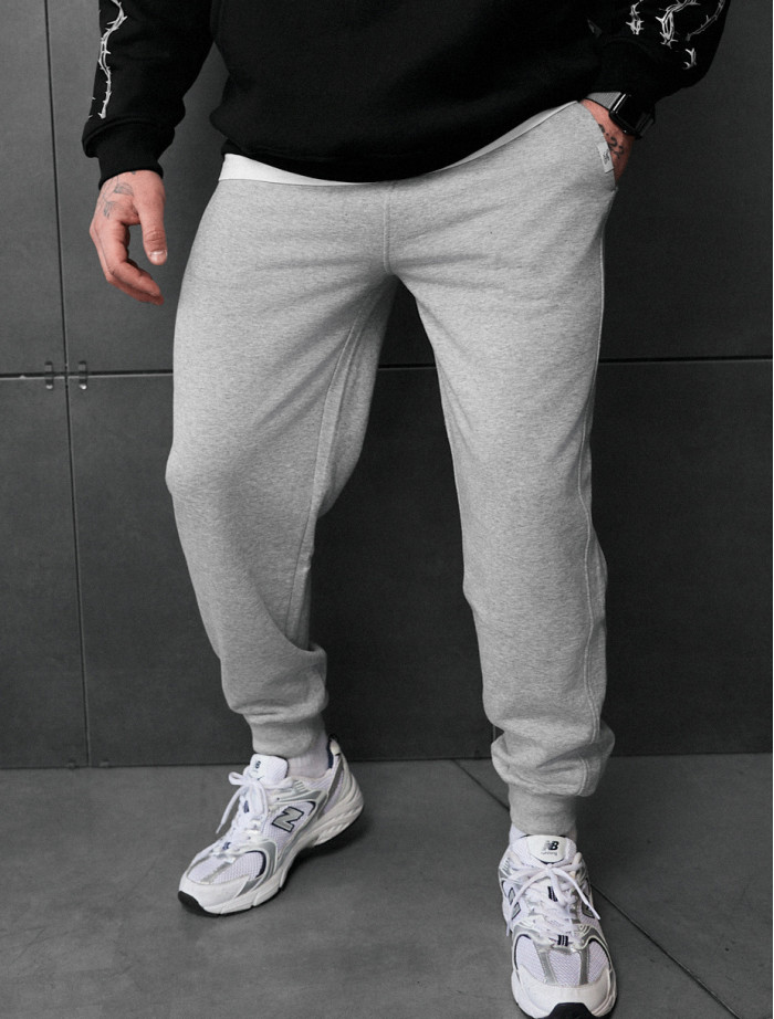 Spodnie dresowe Staff rol gray melange