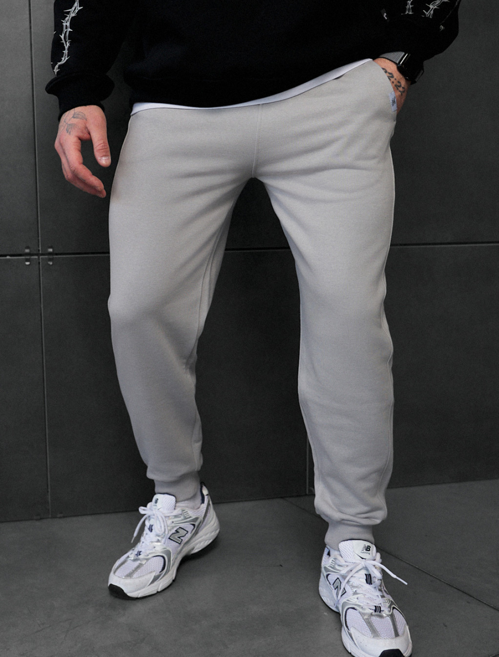 Spodnie dresowe Staff rol light gray