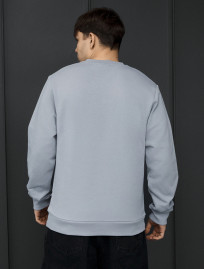 Bluza Staff logo light gray & blue