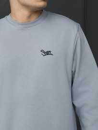 Bluza Staff logo light gray & blue