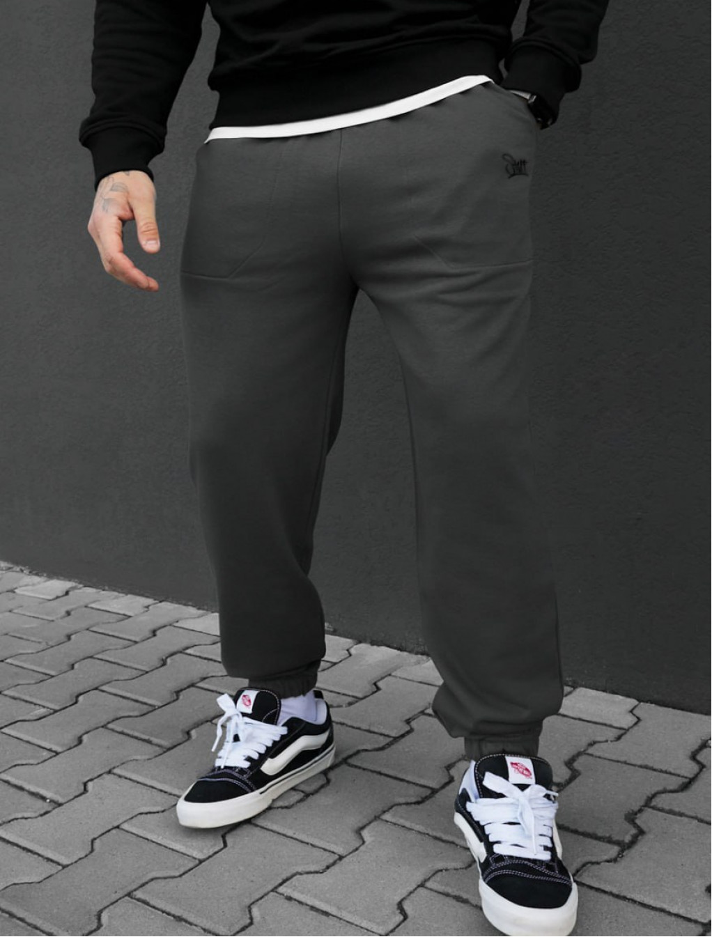 Spodnie dresowe Staff al logo dark gray