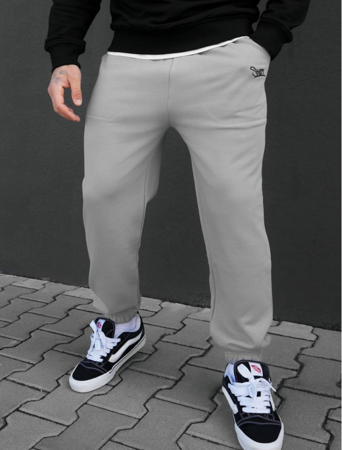 Spodnie dresowe Staff al logo light gray
