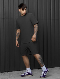 Komplet koszulka + spodenki Staff vic dark gray
