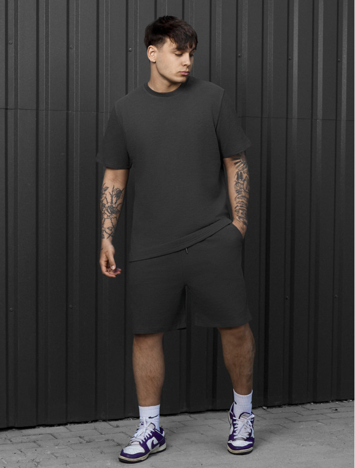 Komplet koszulka + spodenki Staff vic dark gray