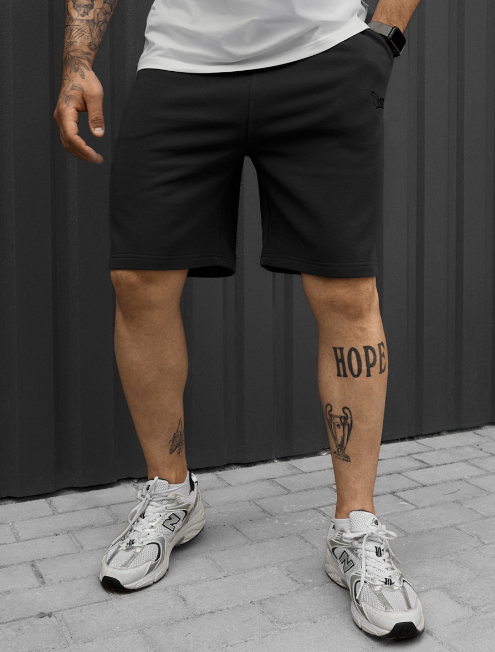 Spodenki Staff dje dark gray logo
