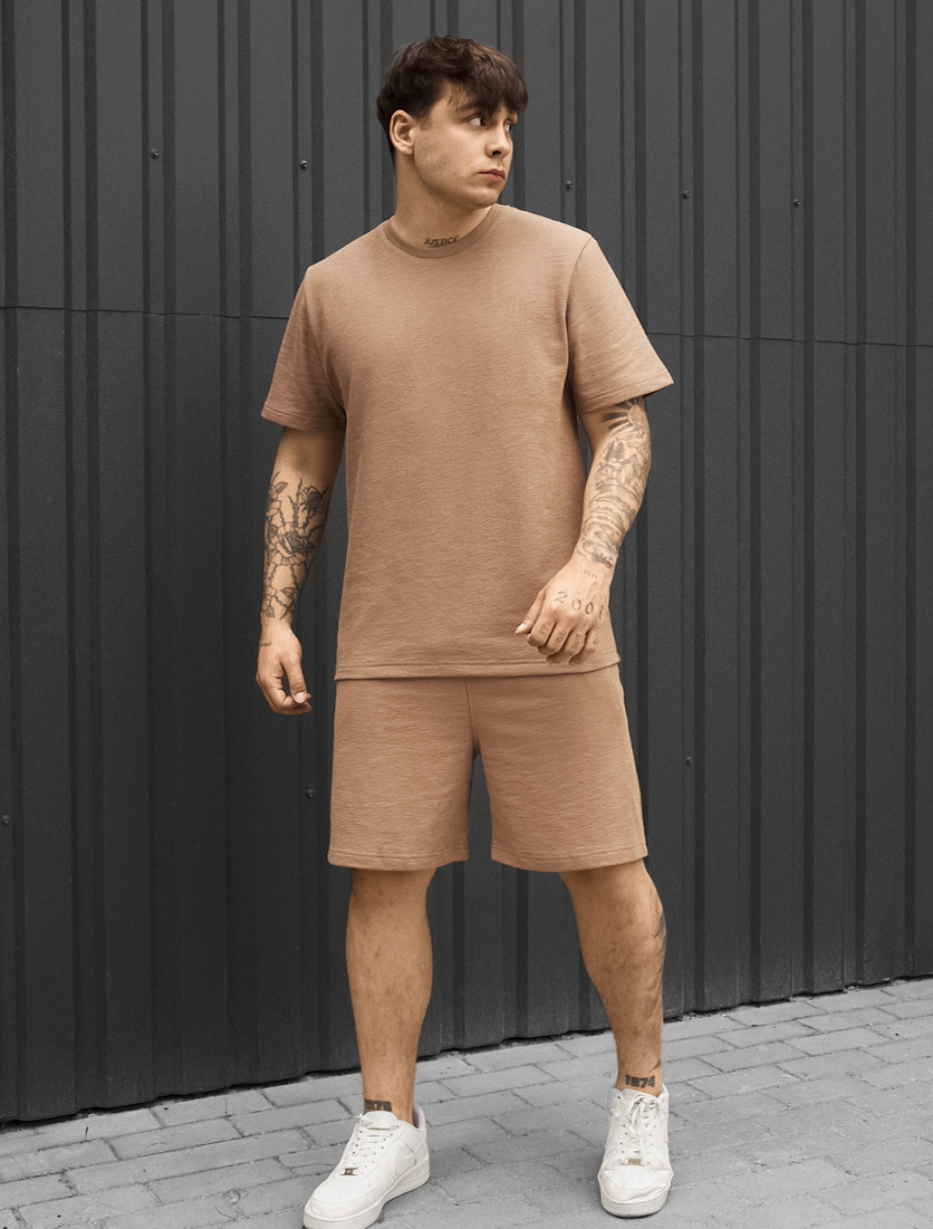 Komplet koszulka + spodenki Staff vic brown