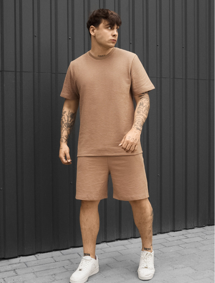Komplet koszulka + spodenki Staff vic brown