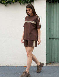 Komplet koszulka + spodenki Staff mer brown oversize