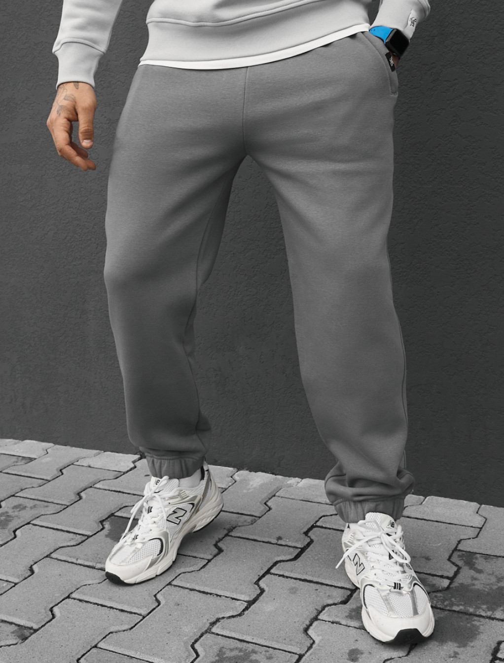 Spodnie dresowe Staff dexo gray fleece