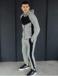 Komplet dresowy Staff samb gray melange & black