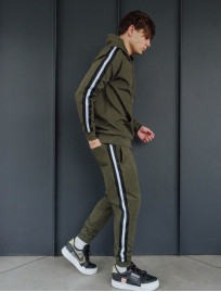 Komplet dresowy Staff interlock khaki